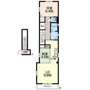 シャトル東町【2階】の間取り