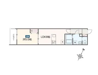 東京都福生市大字福生【アパート】の間取り