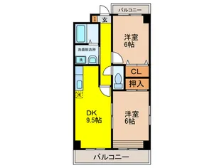 Hachibuse帝塚山【6階】の間取り