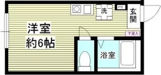 ヒルズ三ツ沢下町B棟【1階】の間取り