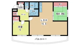 大阪府豊中市栗ケ丘町【マンション】の間取り