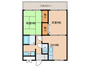 ハースイン久野部【2階】の間取り