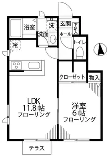 カリンパニハウス【1階】の間取り