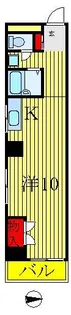 ホワイトパレスKOMIZO【6階】の間取り