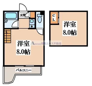 ベルジュネス【5階】の間取り