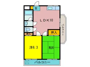 長尾マンション【3階】の間取り