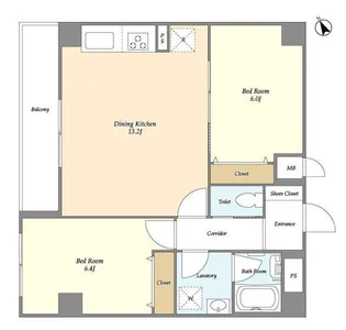 カルム浅草馬道【8階】の間取り