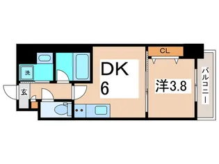 Le vida Quo南堀江【2階】の間取り