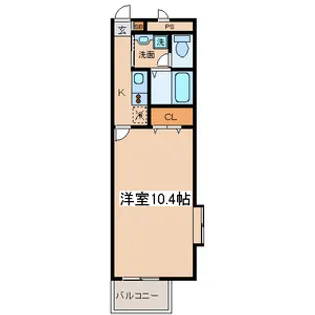 アンプルールフェールKOKI【1階】の間取り
