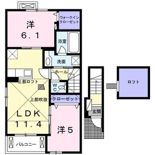 プルミエII【2階】の間取り