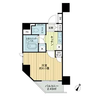 パレステュディオ銀座東【10階】の間取り