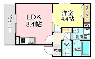 Felice枝光【1階】の間取り
