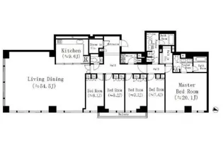 レジディア市谷砂土原 S【2階】の間取り