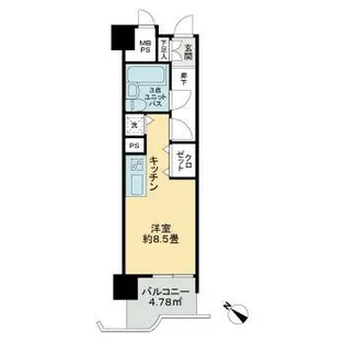 ライオンズマンション一番町【6階】の間取り
