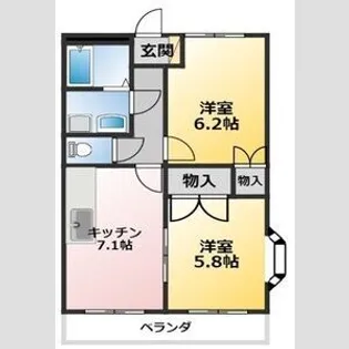 ラ・ヴェールエスポア II【2階】の間取り