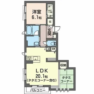 ルーチェブル【2階】の間取り