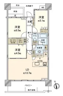 パークホームズ浜田山四丁目【3階】の間取り