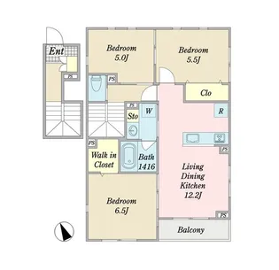 ラルーチェ白鷺【2階】の間取り