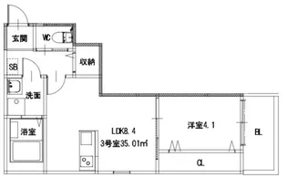 メゾンクレール地御前【3階】の間取り