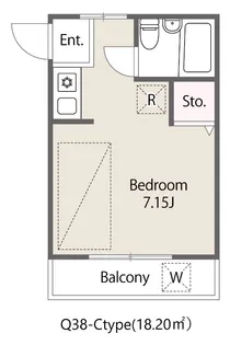 ローズアパート(Q-038D)【2階】の間取り