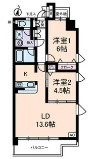 ラ・ポーム【5階】の間取り