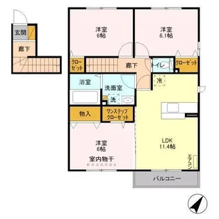 グランフェリーチェ B【2階】の間取り