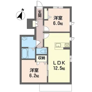 メゾンモダンナ【1階】の間取り