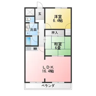 MKタウン江場 A棟【6階】の間取り