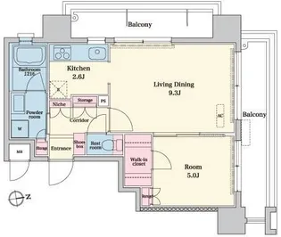RJRプレシア千早【2階】の間取り