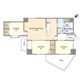 ネオ・プロミネンス【2階】の間取り