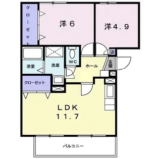 メナージュ杉戸【3階】の間取り