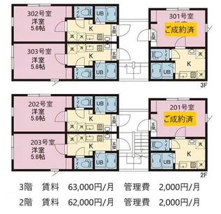 プルミエール HOZU【3階】の間取り
