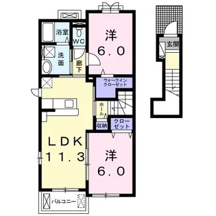 フォレストパーク 松原【2階】の間取り