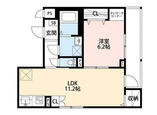 Ange Fleur【2階】の間取り