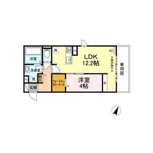 アルバルーチェ黒髪【3階】の間取り
