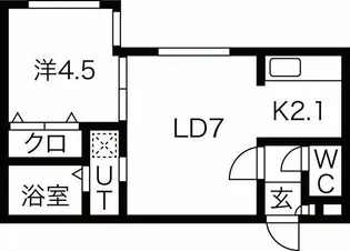 アール栄通【4階】の間取り