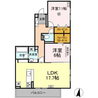 Sinfaria六本松【2階】の間取り
