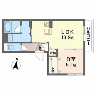 シャーメゾン リヴィエール小津【2階】の間取り