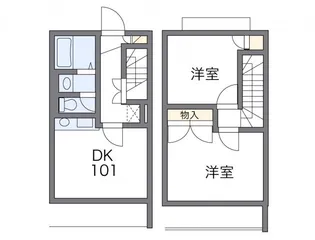 レオパレスMarch’97【1階】の間取り