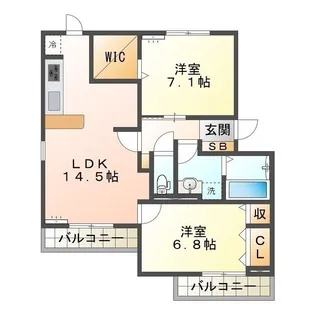 Arcadia Jin B棟【3階】の間取り