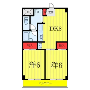 フクロク・ハイ・マンション1号館【4階】の間取り