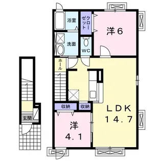 セレステI【2階】の間取り