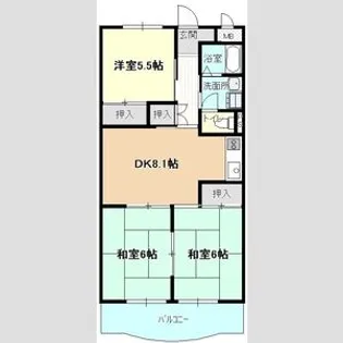 グランドハイツカトレア【3階】の間取り