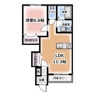 コナモーレ【1階】の間取り