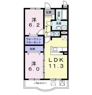 フォレスト パレスA【3階】の間取り