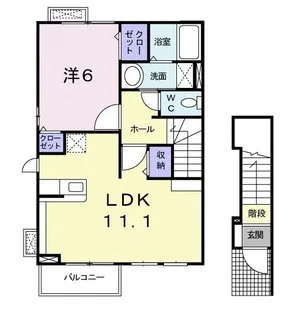 シャロットI番館【2階】の間取り