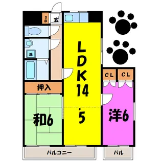 シティハイム田町【8階】の間取り
