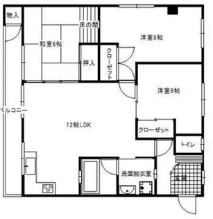 みどりハイツ【3階】の間取り