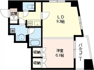 エスティメゾン浅草駒形【8階】の間取り