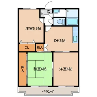 ア・ドリーム緑ヶ丘【2階】の間取り